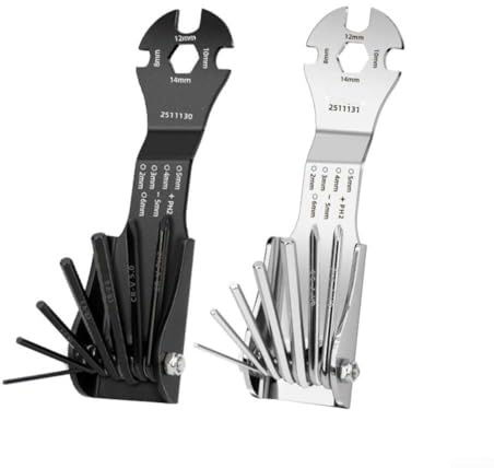 Chiave esagonale pieghevole portatile con diverse dimensioni, coppia elevata e struttura in acciaio al carbonio, design compatto per una facile conservazione e trasporto (A)