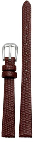 Äkta läderarmband damarmband ödlor litet armbandsur(Brown silver buckle,10mm)