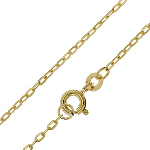 trendor Halskette Gold 333/8K Flachanker-Design 1,3 mm Breite eleganter Halsschmuck aus Echtgold für Damen, wunderschöne Geschenkidee, 51862-40 40 cm