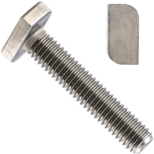 OPIOL QUALITY® Hammerkopfschrauben M8x70 mm aus Edelstahl A2 V2A (10 Stück) Ankerschrauben Hammerkopf Hammerschrauben Gewächshaus Schrauben Zubehör Rankhilfe Photovoltaik Solar