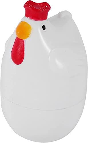 LATRAT 1 Gekochtes Ei Dampfgarer Dampfgarer Stoessel Mikrowelle Eierkocher Kreative Hühnerform Mikrowelle Eierkocher