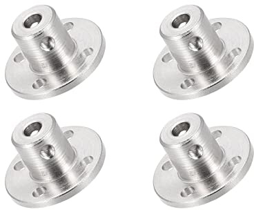 DMiotech 4 Paquet 4mm Bride Accouplement Connecteur Rigide Guide Arbre Support Coupleur Arbre Accouplement avec M1.5 Hex Clé et Vis pour Bricolage RC Modèle Moteurs