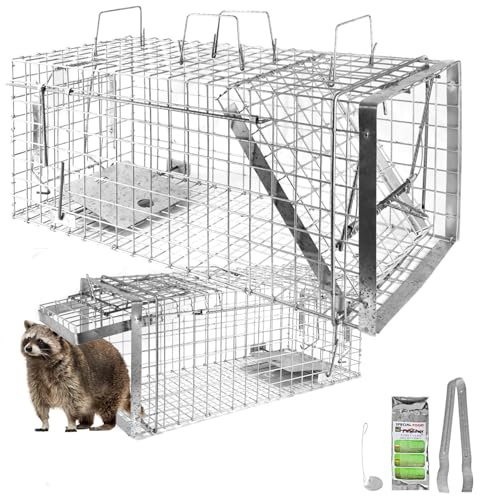 Petigi Trappola viva per ratti per martore, trappola per topi vivi da giardino, coniglio, dissuasione, trappola per casa, accessori per martore, manica, 80 x 34 x 34 cm, resistente