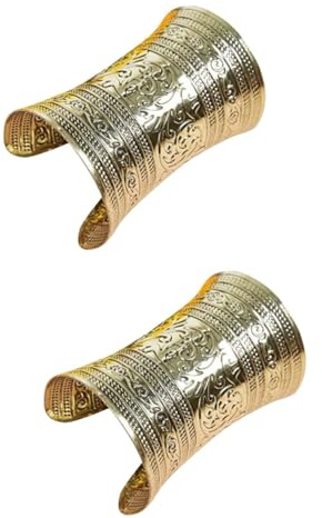 PACKOVE 2 Pièces Bracelet manchette manchettes en or pour le haut du bras des femmes brassard d'or brassard serpent doré menottes pour les bras des femmes ancien bijoux accessoires Manquer