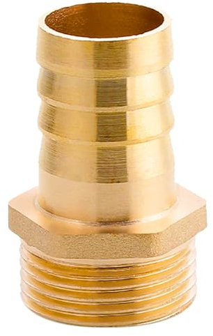 Boquilla de manguera de latón G1 (32,5 mm de diámetro), boquilla Ag x 1, conector de 25 mm, adaptador de tubo G1 pulgadas, accesorio roscado de latón