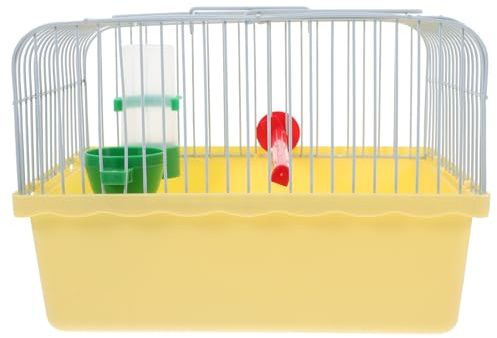 Happyyami Jaula De Viaje para Pájaros con Bebedero Caja De Comida Y Percha Transportín para Pájaros Jaula Portátil para Periquitos Agapornis Y Otros Pequeños para Viajes Y Exterior