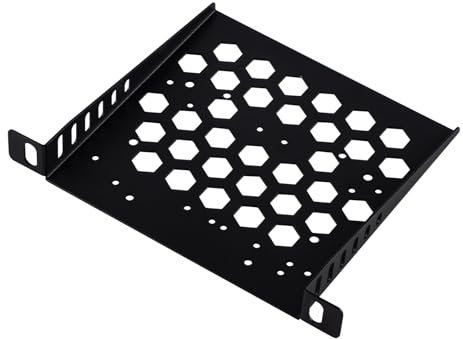 GeeekPi DeskPi RackMate TT Accessories 7 inch 0.5U Rack Shelf, 0.5U Server Rack Shelf Vented Rack Mount Cantilever Tray Only for DeskPi RackMate TT Network Cabinet