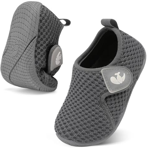 JIASUQI Boys Girls Walking Shoes Toddler Breathable Trainers Kids Non-Slip Barefoot Shoes Lightweight Casual School Shoe