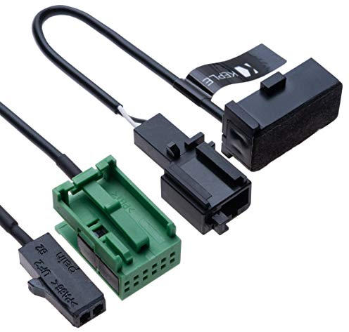 Keple Autoradio Câble de câblage Bluetooth 12 Broches avec Microphone Commande vocale Compatible avec RCD510 RNS315 RNS510 SDS 3.6m
