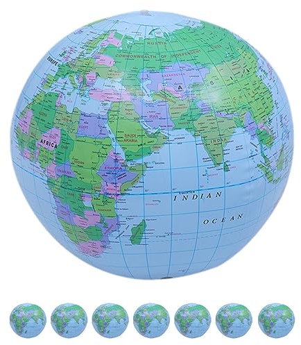 BESPORTBLE 8stücke Aufblasbarer Globusball PVC-wasserballspielzeug Aufblasbare Wasserbälle Für Sommer Strand Und Poolpartys