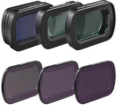 Freewell 2-in-1 Makro-Objektiv-Set für Pocket 3, 40 mm und Weitwinkel, 0,9-fach, inklusive anamorphem 1,1-fach-Objektiv, ND8/ND32/ND128, für Kinofotografie und Videografie