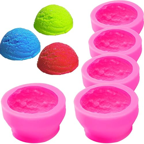 5 stampi in silicone per gelato 3D per cera, candele, sapone, torte, a forma di palla TuNan per decorazioni di compleanno e matrimoni