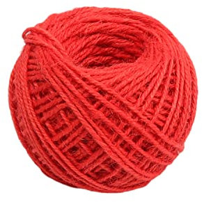 IkErna Cordel de Cáñamo Colorido de 2 Mm, Longitud de 50 Metros, Cordón de Embalaje de Cuerda de Yute para Manualidades para Envolver Regalos Y Jardinería/Red