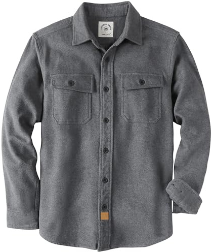 Dubinik 375 ml ultratunga flanellskjorta för män långärmad herr rutig button-down-skjortor vintage 100 % bomull