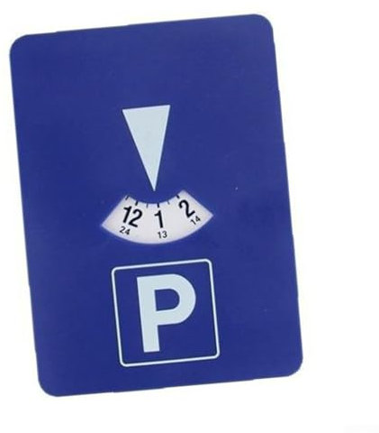 Parkscheibe, Parkscheibe Timer, wiederverwendbare Parkuhrscheiben ABS Timer, 24-Stunden-Anzeige, Blau