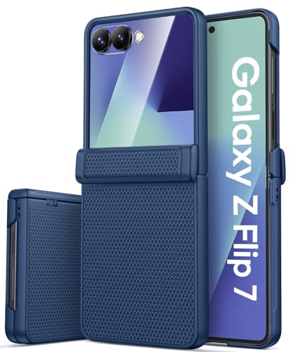 SIXBOX for Samsung Galaxy Flip 7 Slim Case with Hinge Protection, Blue