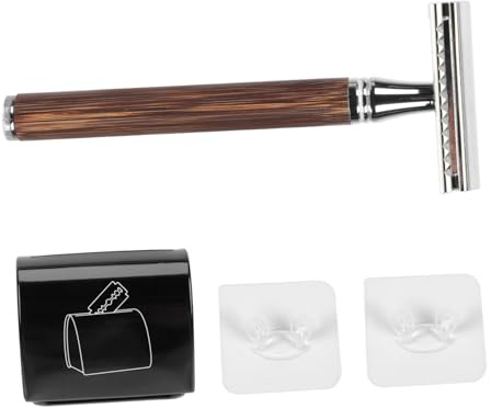 Zerodeko Rasoir Manuel Vintage pour Homme en Alliage D'aluminium Léger, Portable et Facile à Transporter, Coffret sans Lame pour Usage à Domicile Voyage