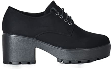 Altamoda Zapatos de Mujer con Plataforma y Cordones de Ante SS18 (37)