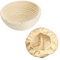 Westmark Gärköbchen-Set, 2tlg., Gärkörbchen rund + Bezug, Peddigrohr/Baumwolle, Hellbeige/Beige, 3208227B, Ø 17 cm, fur ca. 0.75-1 kg