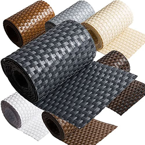 1 bande brise-vue en polyrotin pour clôture double barre - Tapis de clôture tressé - 19 à 255 cm - Anthracite