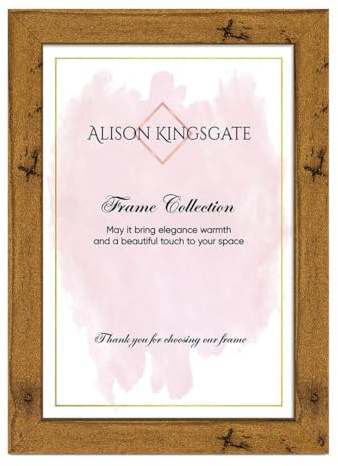 Alison Kingsgate Modern Rustic Oak Picture Frame for Photos - 16X12 | Engineered Wood, Shatterproof Perspex Front, Ideal for Wall Art Display, Posters, Documents, Certificate & Home Décor