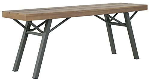 MOONAIRY Gartenbank, Outer Banks, Parkbank, Garten Bank Für Draussen, Garten Sitzbank, Friesenbank, Gartenmöbel, 120 cm Massivholz Akazie