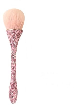 FRUJCDKI Brocha de Lujo para Quitar el Polvo de Uñas, Pincel Limpiador de Polvo de Uñas, Pincel Suave para Maquillaje (Pink)