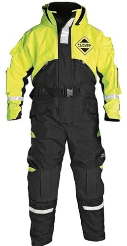Fladen Flotation Suit 848 MX - Schwimmanzug Angelanzug (3XL, Gelb-Schwarz, Wassersportler, Outdoor-Enthusiasten, Erwachsene, Wassersport, Schwimmanzug)