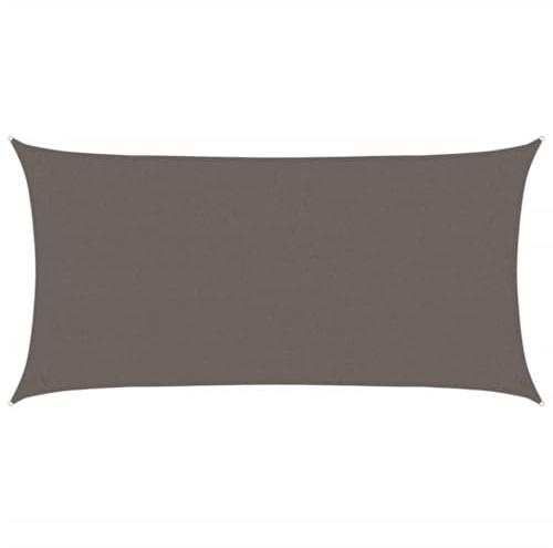 Higsose Toldo De Vela 2,5x4,5 m Gris Antracita,HDPE,Toldos para Patio,Toldo De Exterior Que Bloquea Los Rayos UV del Sol,Toldos Vela Rectangulares,Toldo Vela De Sombra para Jardín Y Balcón