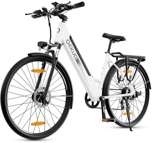 Qekud 26'' Elektrofahrrad, E-Bike Damen/Herren, 26M208 E-Bike Trekkingrad E-Cityrad, 36V 12,5Ah Li-Ion Akku Mountainbike Pendlerfahrrad, LCD-Display, Reichweite bis 100KM, EU-konform, mit APP