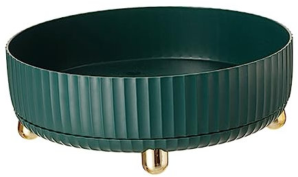 PHENOFICE Ripiano Rotante Scaffale Di Stoccaggio Ripiano Organizer Da Cucina Organizer Per Portaspezie Per Armadio Rastrelliera Da Banco Carosello Delle Spezie Rastrelliera Rotante Pp Green