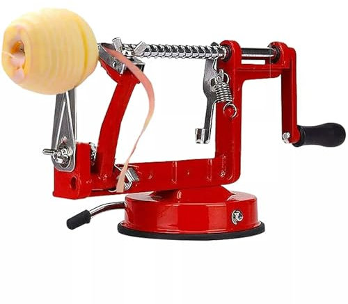3-in-1 Apple Peeler - Potato and Vegetable Peelers for Kitchen, Fruit Peeling Machine, Stainless Steel Corer Cutter Slicer Spiral Peel Tool | Easy to Use