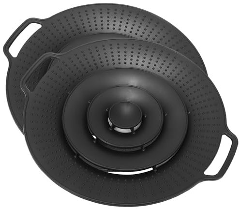 Überkochschutz und Spritzschutz aus Silikon, 2 Stück Überkochschutz Spülmaschinenfest & Mikrowellengeeignet Spritzschutz Pfannen, Ø 15-25 CM Topfdeckel zum Schutz vor dem Überkochen