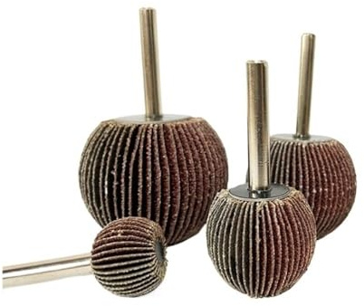 D20/30/40/50 Kugel-Schleifpapier-Fächerrad, Körnung 60/80/120/180, 6 mm Schaft, Schleif-Drehwerkzeug, Kugelform(80 Grit)