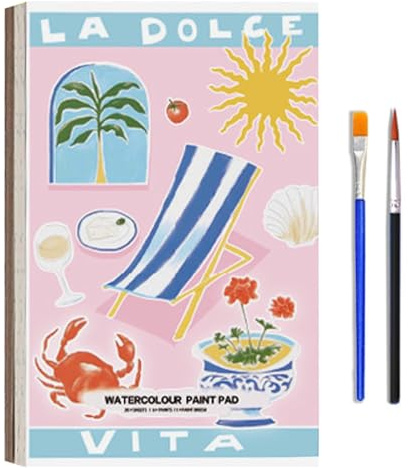AZIDWERYQ Mini Bloc de Peinture, Livre de Peinture Aquarelle Poche Mignon, Mini Bloc d'aquarelle pour Enfants, classeur Portable, Livre coloriage pour Adultes garçons Filles, Style 2 Adulte