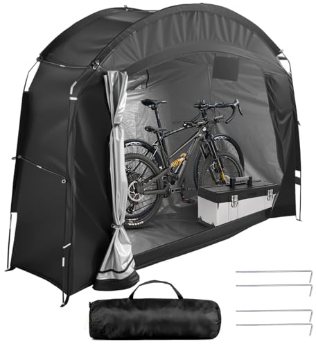 Garaje de bicicleta para 2 bicicletas, cubierta para bicicleta, tienda de campaña, resistente a la intemperie, garaje para exteriores, 210D Oxford, lona para bicicleta, cobertizo, tienda de jardín