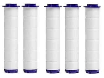 Soffione doccia girevole a 360°, risparmio idrico, soffione doccia ad alta pressione con elica turbo, ventilatore, filtro integrato, accessori for il bagno(5pcs filter element)