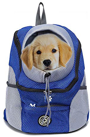 PAPIEEED Pet Carrier Backpack for small dog cat up to 2~26 lbs, Hands-Free Pet Travel Bag, Breathable Head-Out Design and Waterproof Bottom for Hiking & Travel