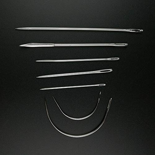 7pcs / Set Réparation Main Rembourrage Aiguilles À Coudre Kit Tapis En Cuir Courbé Toile