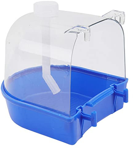 VILLCASE 1 Satz Papagei Badebox Vogelbadewanne Für Käfig Haustier Papageien Badewanne Vogeltränke Stein Papageienbadewanne Zubehör Für Heimvögel Vogelsand Vogelfütterer PVC-Material Hängend