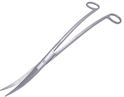 Innotech akvarium sax akvarium rengöringssax svart vågig sax för vattenväxter växter (30 cm, silver)