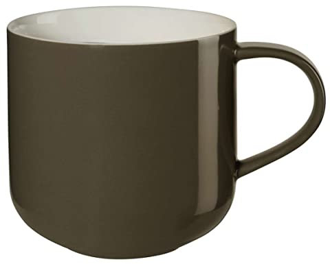 ASA Selection coppa Henkelbecher Earth, Henkel Becher, Kaffeebecher, Tasse, Porzellan, Braun, 400 ml, 19100355