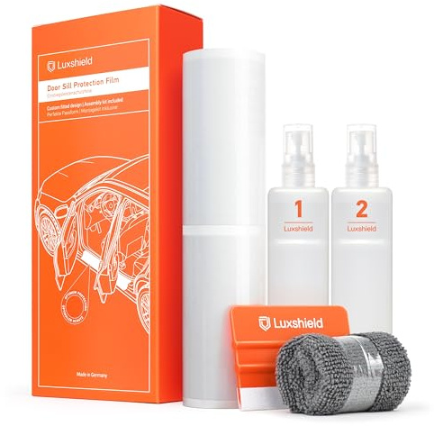 Luxshield Car Door Sill Protectors for VW ID. Buzz I 2022-2025 - Paint Protection Film for Car Kick Plates Panel Covers Clear Transparent