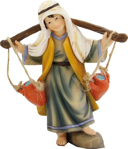 FADEDA Vattenbärare/höjd: 8 cm/handmålad/detaljerade krubbfigurer – julbord, dekoration, krubbtillbehör