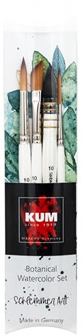 KUM 5146716 - Künstlerpinsel Set 4-teilig, Schlemmer Art Botanical Brush Set
