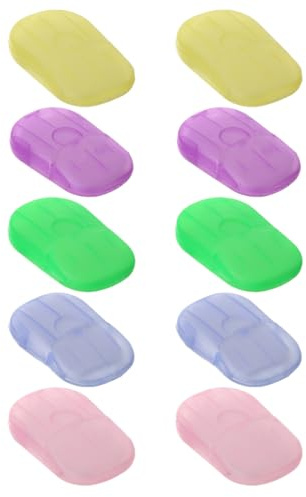 10 Cajas Hoja de Desechable,Hojas de Jabón, Papel de Jabón Laminas de Papel de Viaje Hojas, para Senderismo, Oficina, Viaje, Acampada