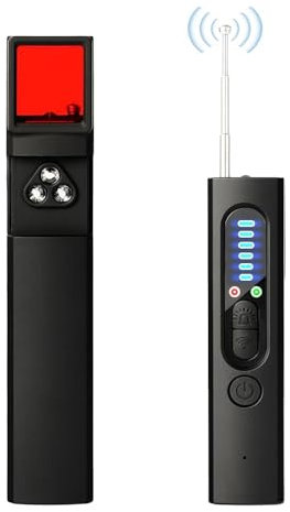 Rilevatore Microspie Senza Fili 4 in 1 - Detecțeur Telecamere Nascoste, GPS, RF e GSM, Rivelatore di Dispositivi di Ascolto, Rilevatore di insetti con 5 Livelli di Sensibilità per Hotel, Ufficio, Casa