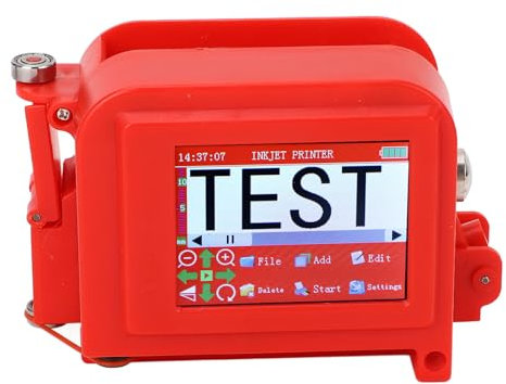 Stampante a getto d'inchiostro portatile, pistola della stampante a getto d'inchiostro portatile HD 2,8 pollici codificatore a getto d'inchiostro dello schermo attivabile al