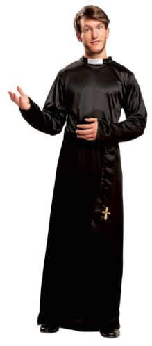 My Other Me - Disfraz Cura hombre Romano talla M/L adulto en negro