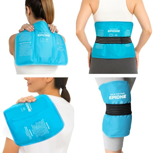 Boston Tech EPIONE Bolsa de Gel Frío y Calor con Correas | Compresa Grande para Hombros, Rodillera, Codos, Caderas y Espalda | Terapia para Lesiones, Esguinces, Hinchazón y Dolor Muscular (27 x 37 cm)